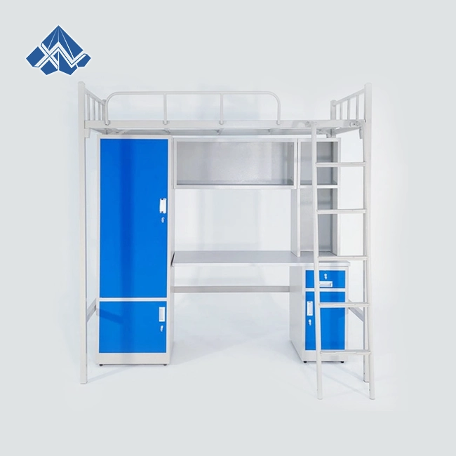 Student bunk bed with desk